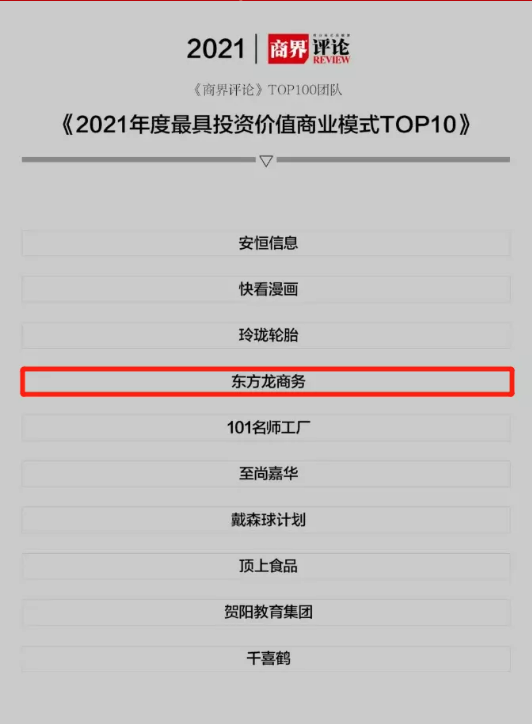 《2021年度最具投資價(jià)值商業(yè)模式TOP10》